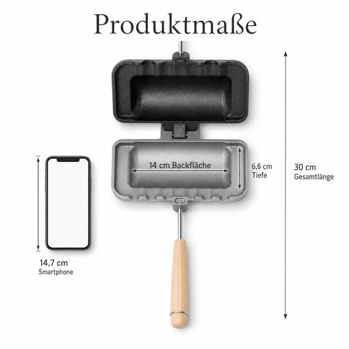 Sandwich-Bratpfanne aus Aluminium – für Grillkäse-Toast, Pfannkuchen & Omeletts