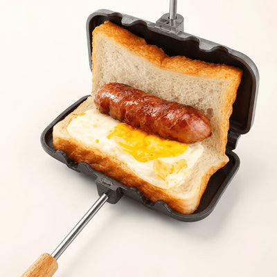 Sandwich-Bratpfanne aus Aluminium – für Grillkäse-Toast, Pfannkuchen & Omeletts