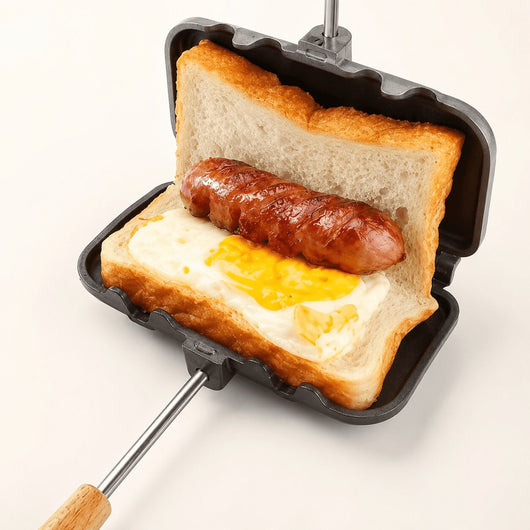 Sandwich-Bratpfanne aus Aluminium – für Grillkäse-Toast, Pfannkuchen & Omeletts