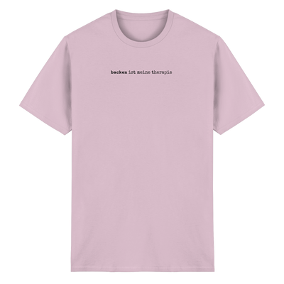 backen ist meine therapie – unisex t-shirt